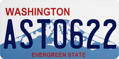 WA license plate AST0622