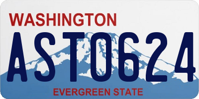 WA license plate AST0624