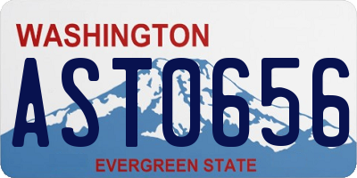WA license plate AST0656
