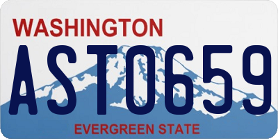 WA license plate AST0659