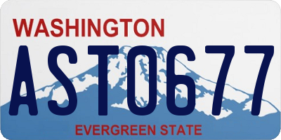 WA license plate AST0677