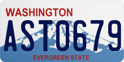 WA license plate AST0679