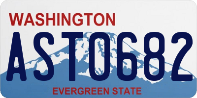 WA license plate AST0682