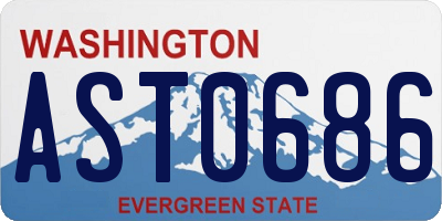 WA license plate AST0686