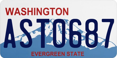WA license plate AST0687