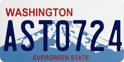 WA license plate AST0724