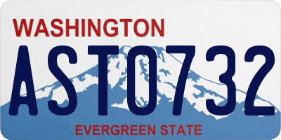 WA license plate AST0732