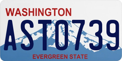 WA license plate AST0739