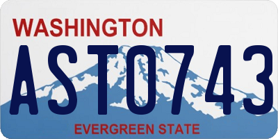 WA license plate AST0743