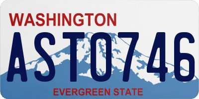 WA license plate AST0746