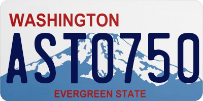 WA license plate AST0750