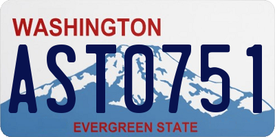 WA license plate AST0751