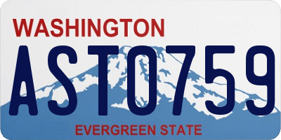 WA license plate AST0759