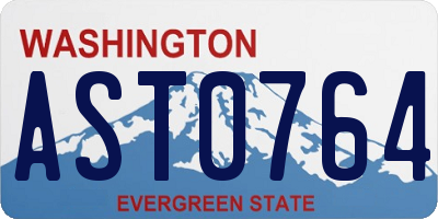 WA license plate AST0764