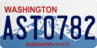 WA license plate AST0782