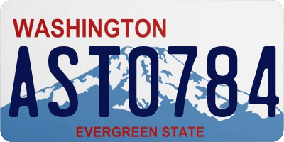 WA license plate AST0784