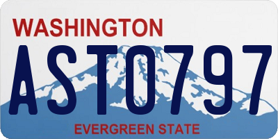 WA license plate AST0797
