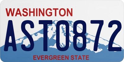 WA license plate AST0872