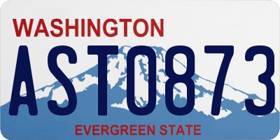 WA license plate AST0873