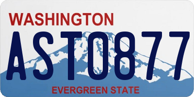 WA license plate AST0877