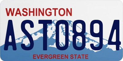 WA license plate AST0894