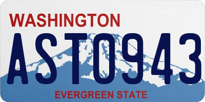 WA license plate AST0943