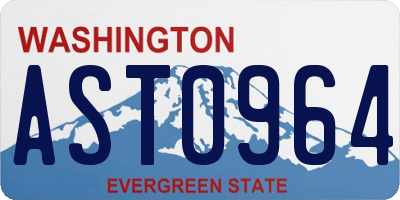 WA license plate AST0964