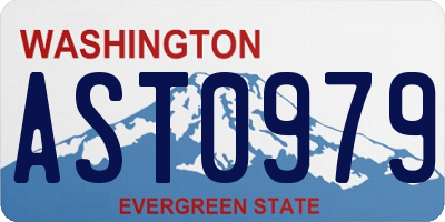 WA license plate AST0979