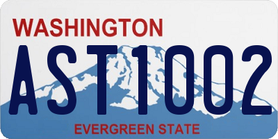 WA license plate AST1002