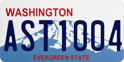 WA license plate AST1004