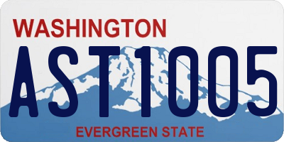 WA license plate AST1005
