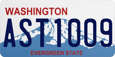 WA license plate AST1009