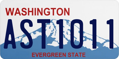 WA license plate AST1011