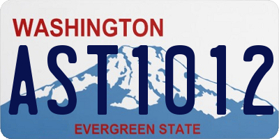 WA license plate AST1012