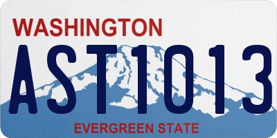 WA license plate AST1013