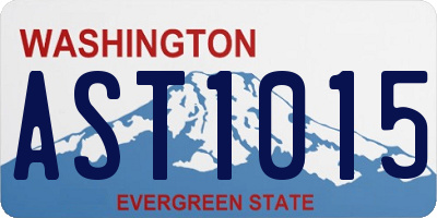 WA license plate AST1015