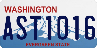 WA license plate AST1016