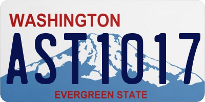 WA license plate AST1017
