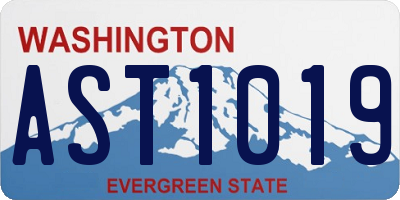 WA license plate AST1019