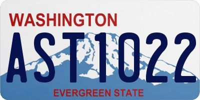 WA license plate AST1022