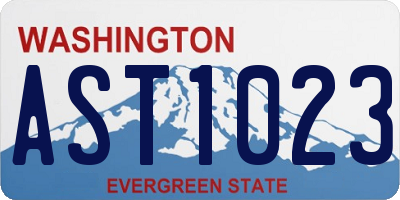WA license plate AST1023