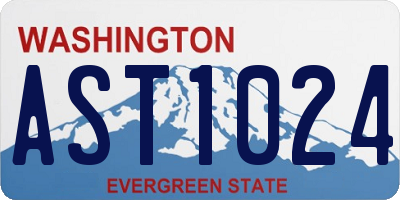 WA license plate AST1024
