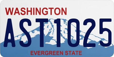 WA license plate AST1025