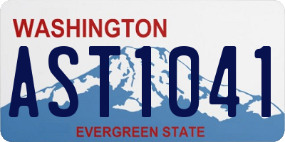 WA license plate AST1041