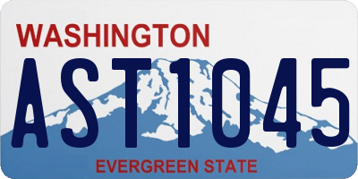 WA license plate AST1045