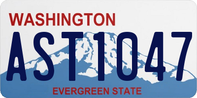 WA license plate AST1047
