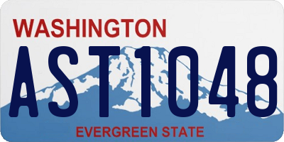 WA license plate AST1048