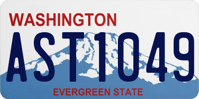 WA license plate AST1049