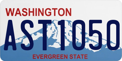 WA license plate AST1050