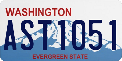 WA license plate AST1051